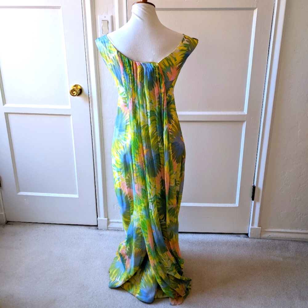 The House Of Bianchi Vintage Multicolor Floral Long Sleeve Dress - Picture 5 of 8